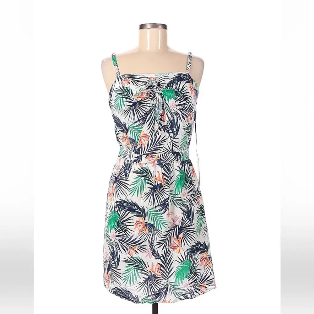 Coverstitch Tropical print Julia romper,‎ size small